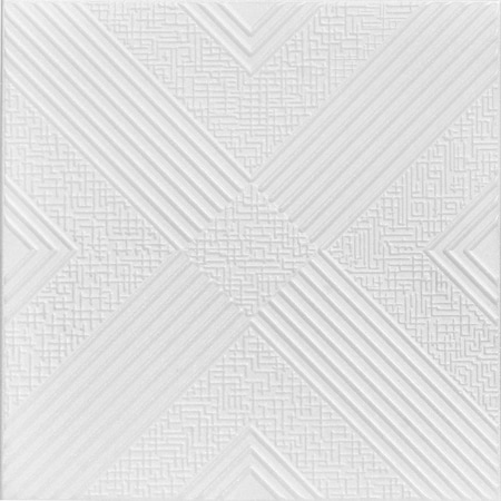 Hidden Treasure 20-in X 20-in 8-Pack Plain White Textured Surface-mount Ceiling Tile, 8PK